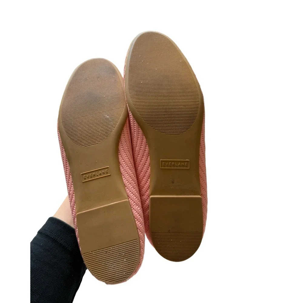 Everlane The Day Glove ReKnit Ballet Flats Pink Coral Knit Shoes Womens 9